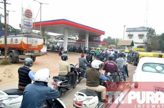 Petrol crisis continues to haunt the people in the state, authority reluctant to take any action